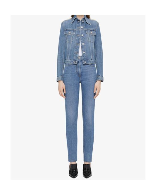 Givenchy Blue Collared Button-Up Denim Jacket