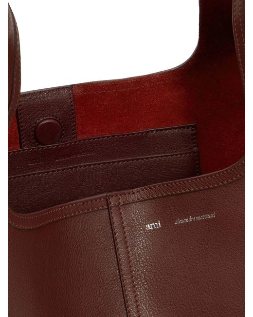 AMI Brown Ami Etienne Large Shoulder Bag for men