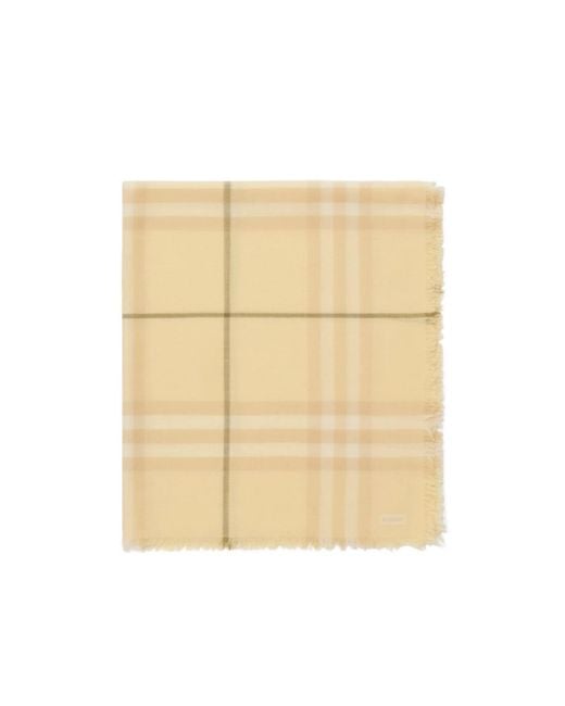 Burberry Natural Wide Check Scarf