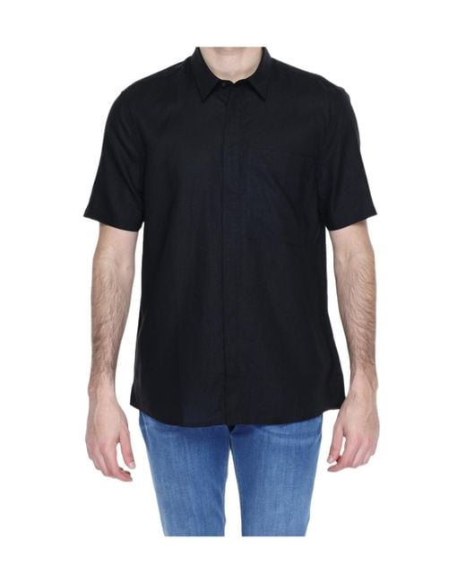 Antony Morato Black Short-Sleeved Shirt for men