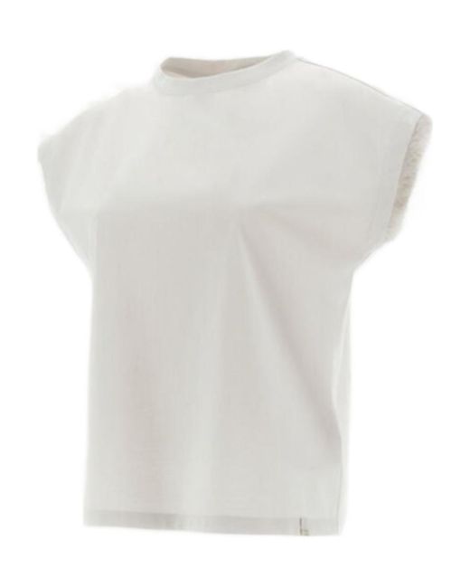 Herno White Plain Knitted T-Shirt