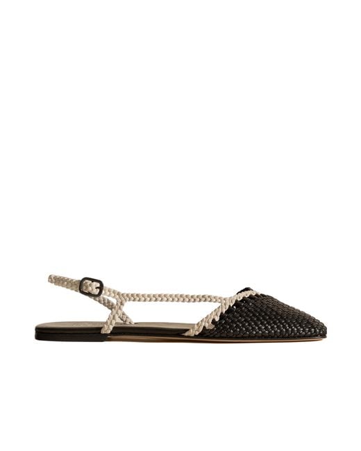 Hereu Brown Square Toe Flats