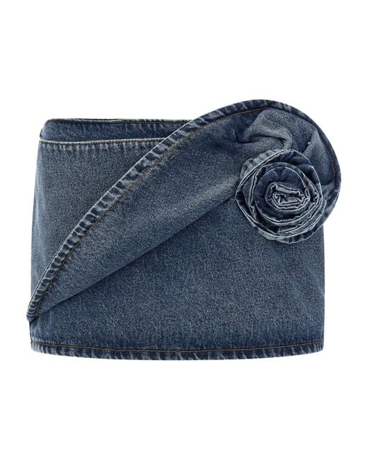 Magda Butrym Blue Denim Mini Skirt