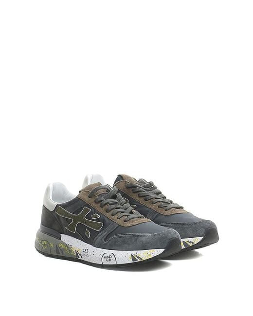 Premiata Brown Lace-Up Sneakers for men