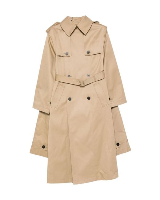 Jean Paul Gaultier Natural Double-Breasted Belted Trench Coat