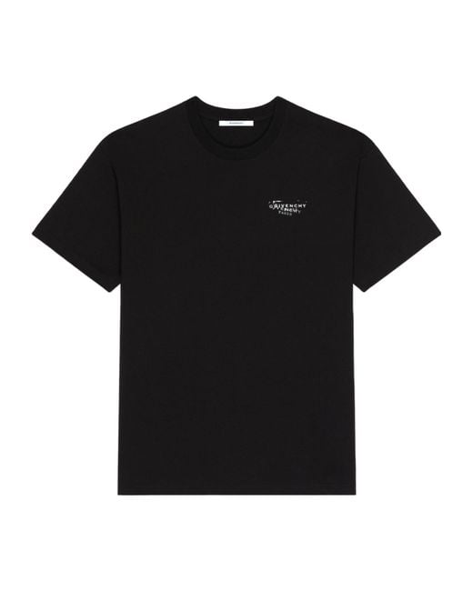 Givenchy Black Logo Printed Crewneck T-Shirt for men