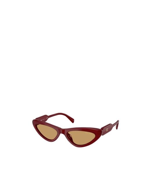Miu Miu White Full-Rim Sunglasses