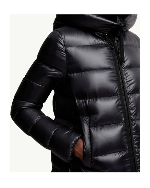 Moncler Black Suyenne Hooded Mid-Length Down Jacket