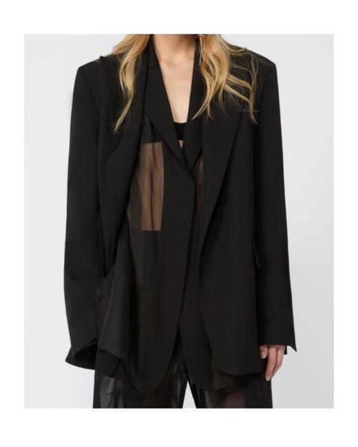 Sportmax Black Tenuta Double-Lapel Blazer