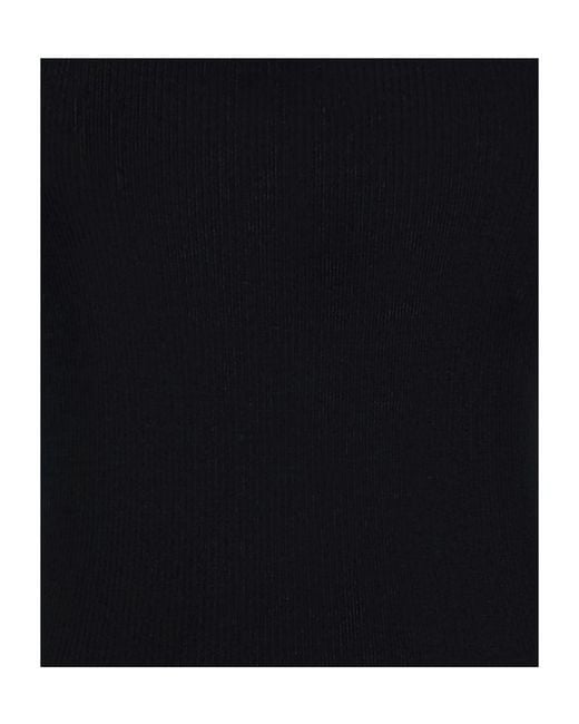Max Mara Black Solid Thick Wool Knit Sweater