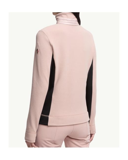 Moncler Pink Half-Zip Sweatshirt