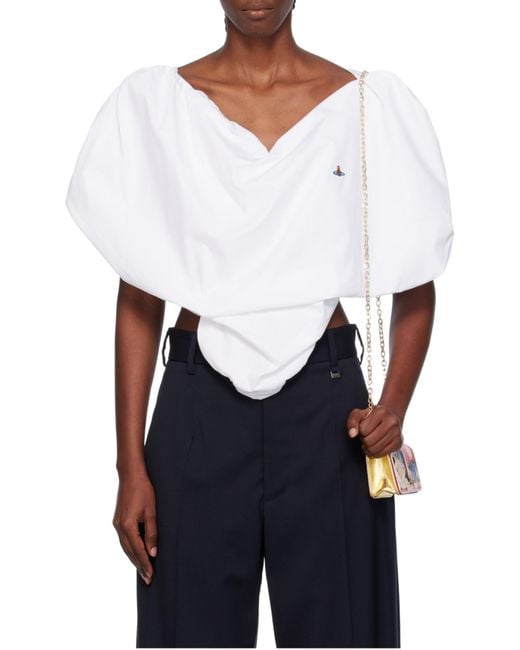 Vivienne Westwood White Asymmetrical Top