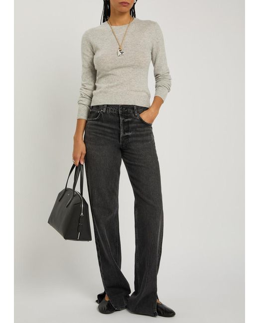 Reformation Gray Lian Melange Cashmere Jumper