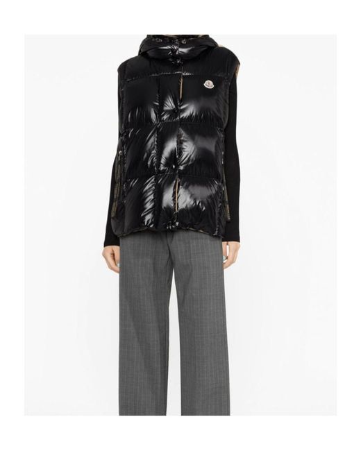 Moncler Black Luzule Hooded Down Vest