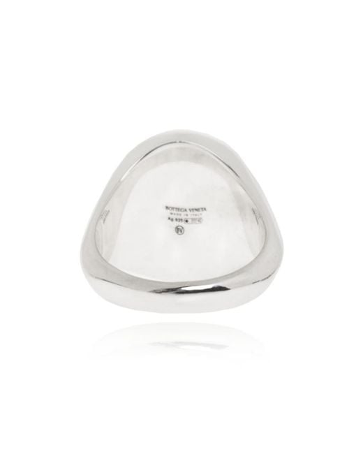 Bottega Veneta White Signet Ring