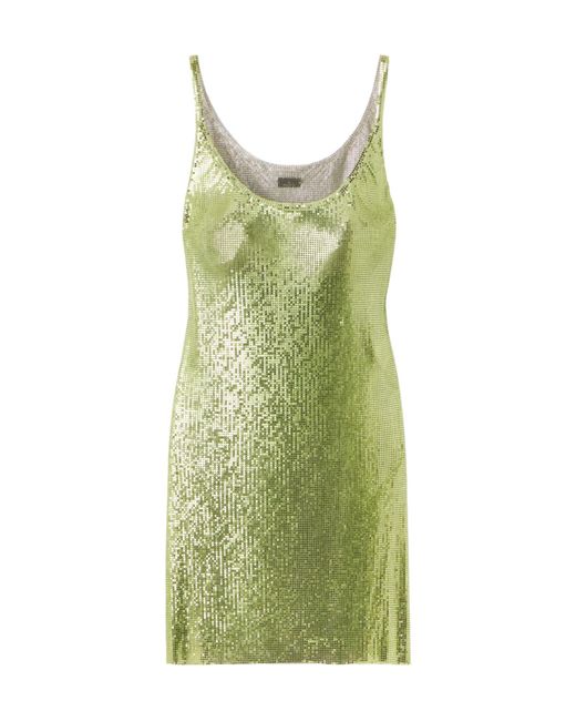 Rabanne Green Chainmail Mini Dress