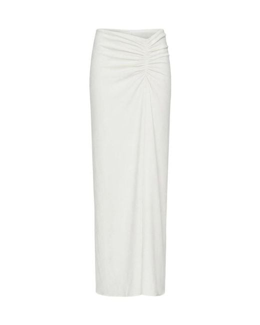 Christopher Esber White Side Ruched Skirt