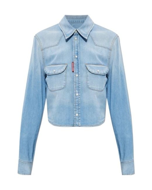 DSquared² Blue Long Sleeved Denim Shirt
