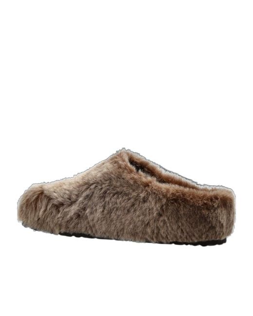 Birkenstock Brown Amsterdam Wrapped Shearling Os Slides