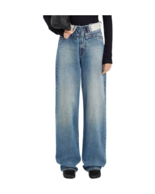 MM6 by Maison Margiela Blue Straight-Leg Jeans