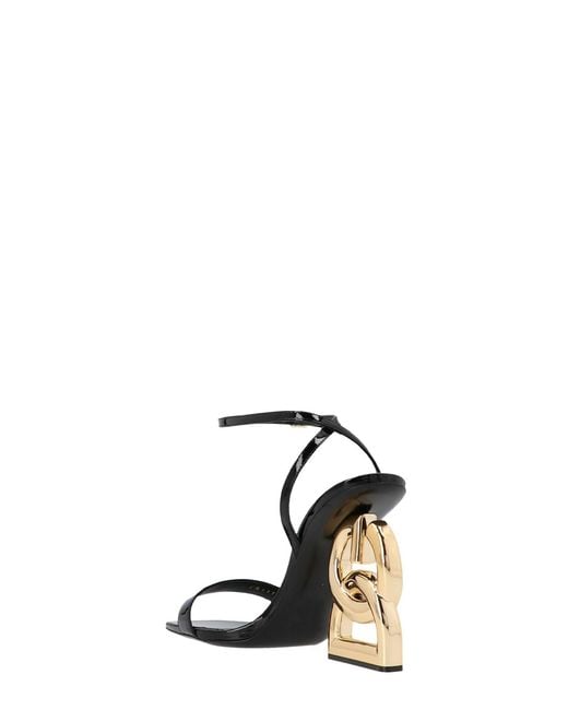 Dolce & Gabbana Multicolor Keira Logo Heel Sandals