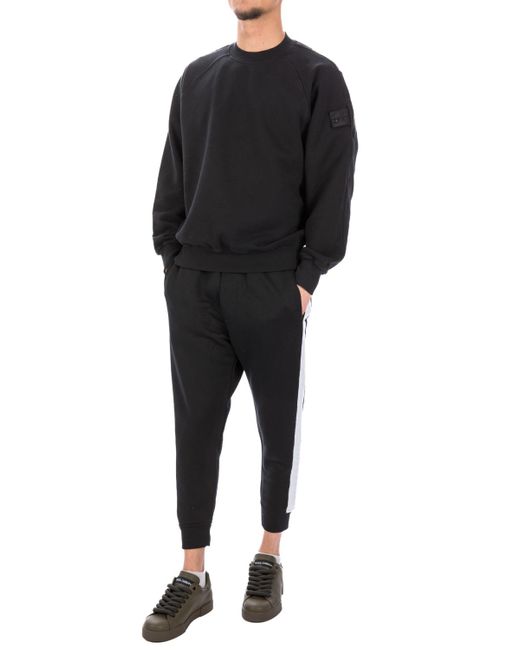 DSquared² Black Logo Print Elastic Waist Jogging Pants for men