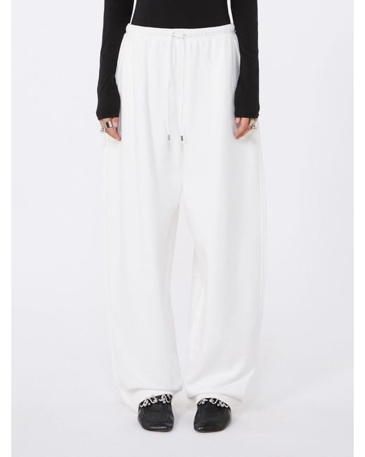 Sportmax White Drawstring Trousers