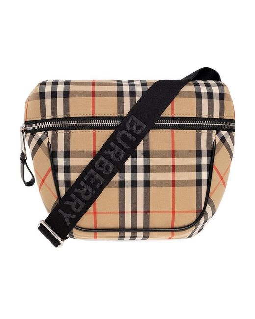 Burberry Black Archie Vintage Check Shoulder Bag for men