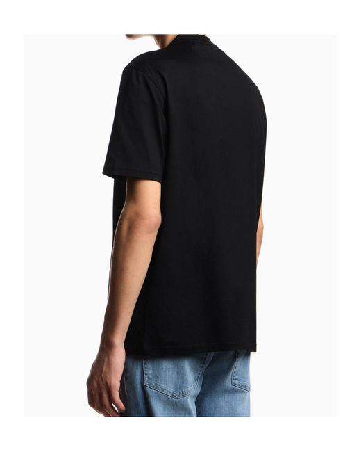 Emporio Armani Black Short-Sleeved Crewneck T-Shirt for men