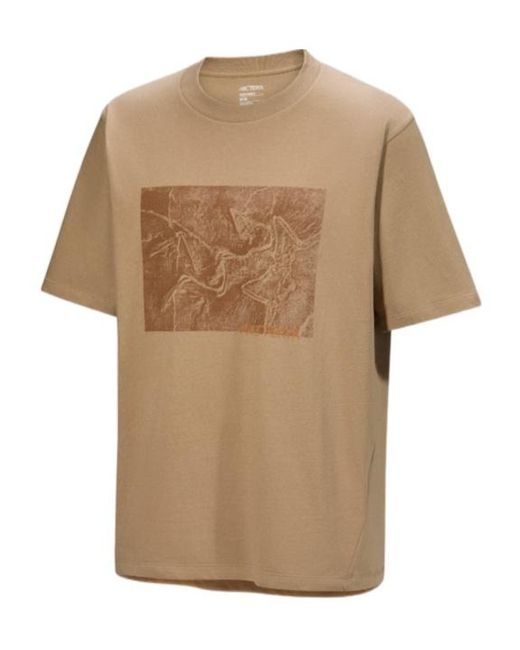 Arc'teryx Natural Kragg Cotton Lithographica Shirt Ss for men
