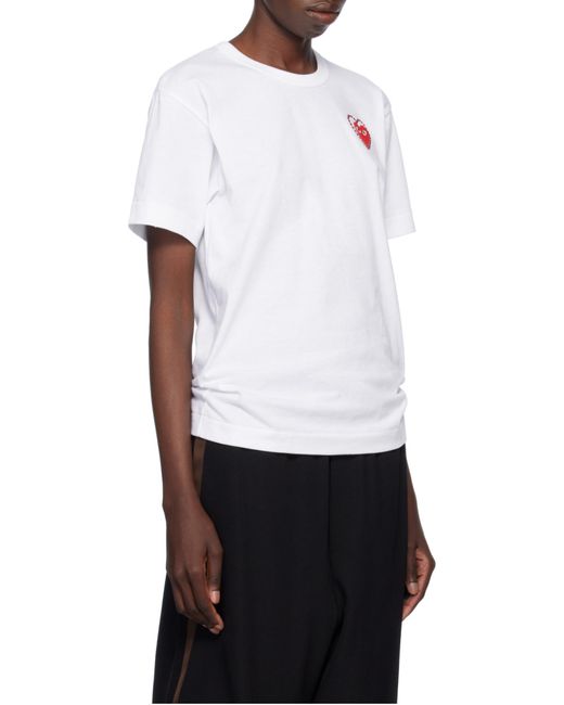 COMME DES GARÇONS PLAY White Crew Neck T-Shirt for men