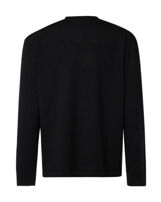 Vivienne Westwood Black Orb Logo V-Neck Cardigan for men