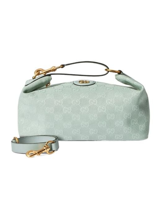 Gucci Green Vanity Medium Top Handle Bag
