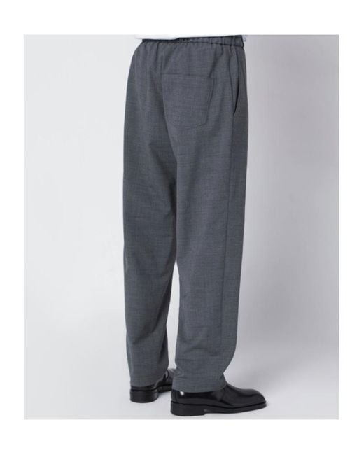 MM6 by Maison Margiela Blue Elasticated Waistband Drawstring Trousers for men