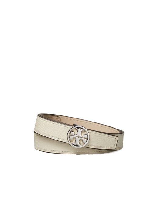 Tory Burch White 1 Miller Reversible Belt