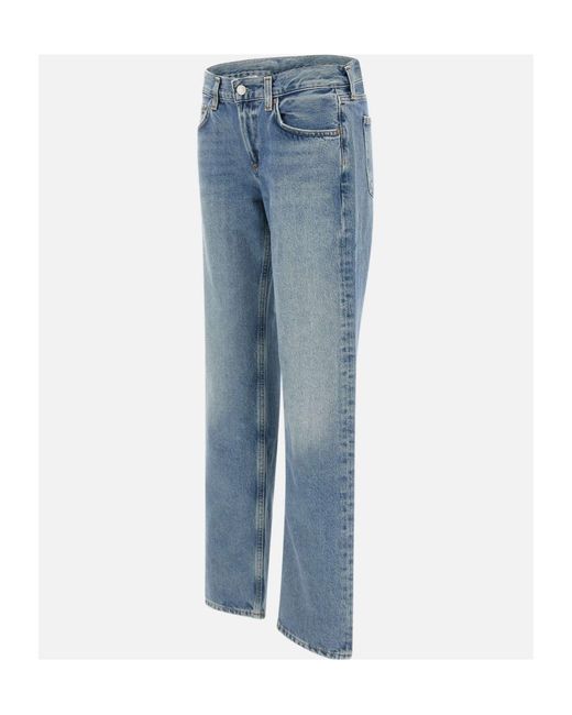 Agolde Blue Downtown Low Rise Jeans