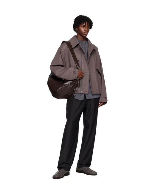 Lemaire Black Oversized-Collar Bomber Jacket for men