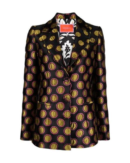 LaDoubleJ Black 24/7 Patterned-Jacquard Jacket