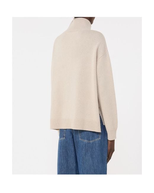 Max Mara Natural Turtleneck Sweater