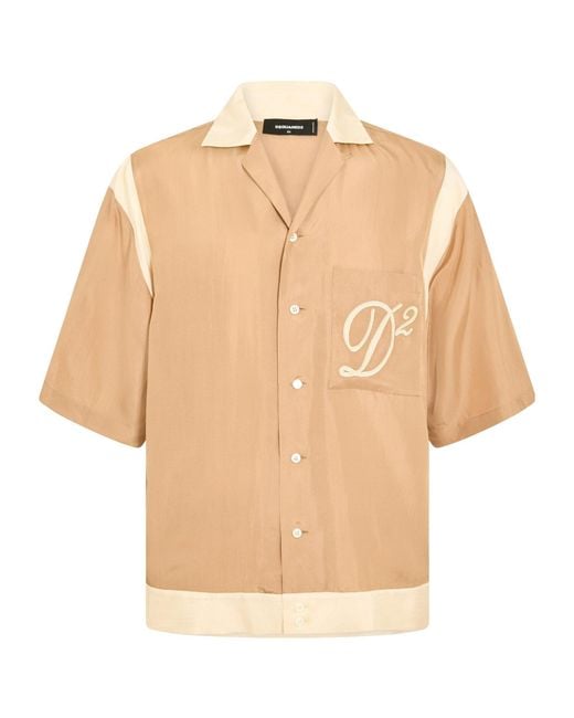 DSquared² Natural Button-Down Short-Sleeved Shirt for men
