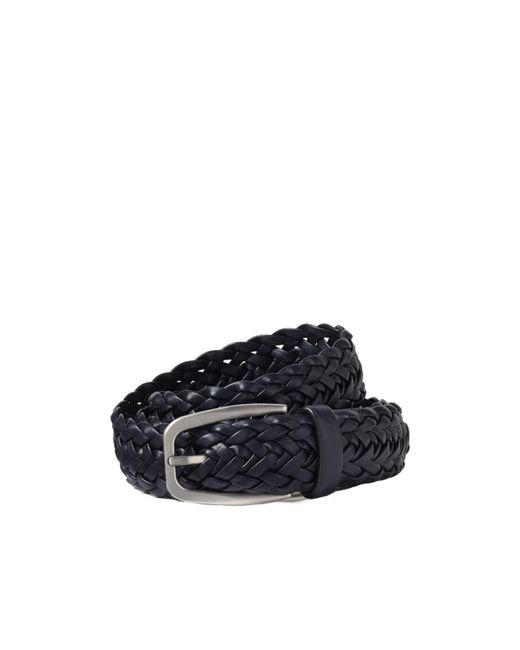 Zegna Blue Braided Leather Belt for men