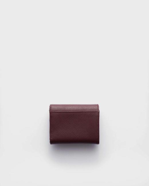 Prada Purple Small Saffiano Leather Wallet