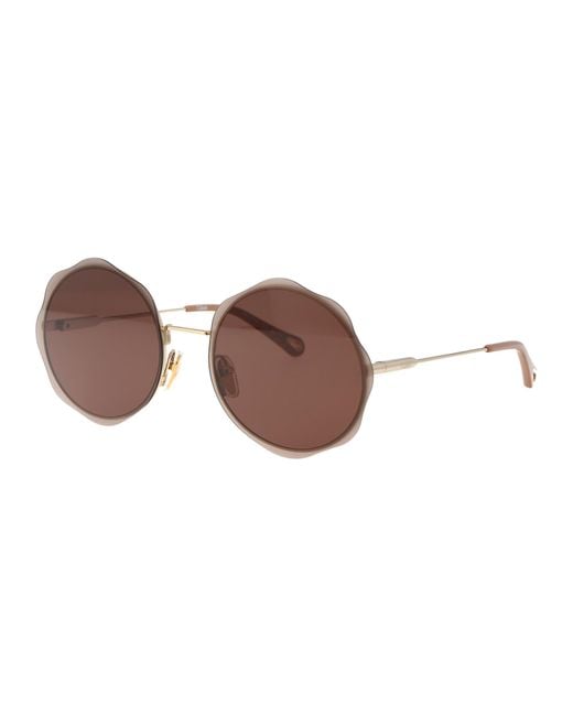 Chloé Brown Chloé Eyewear Honore Sunglasses