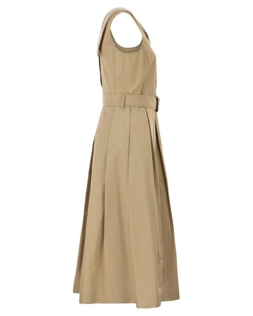 Weekend by Maxmara Natural Belted Pleated Midi Dress