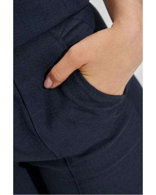 Theory Blue Wide-Leg Cropped Trousers