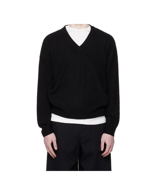 Entire studios Black V-Neck Sweater for men