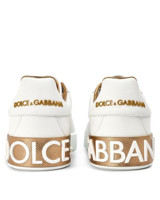 Dolce & Gabbana White Logo Low Top Trainers