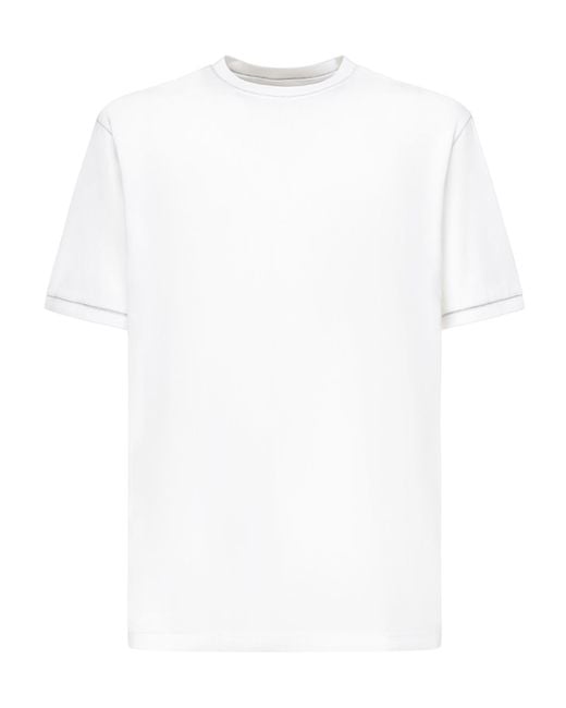 Eleventy White Crew Neck T-Shirt for men