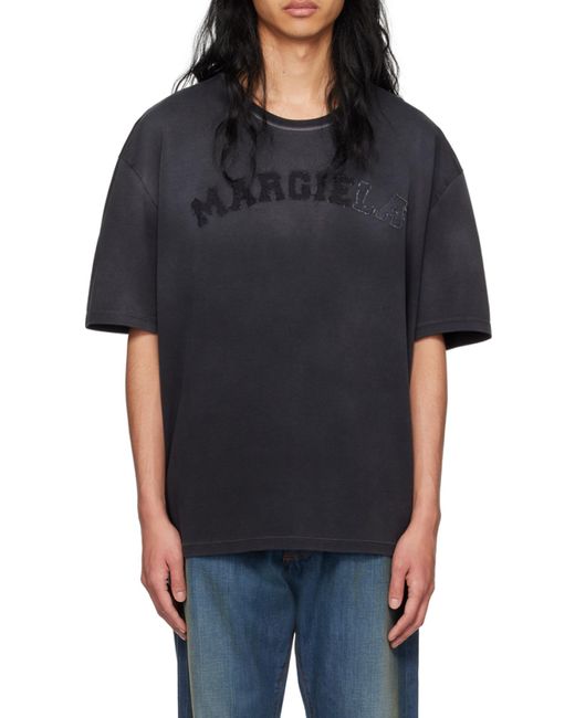 Maison Margiela Four Stitch Crewneck T-Shirt in Black for Men | Lyst