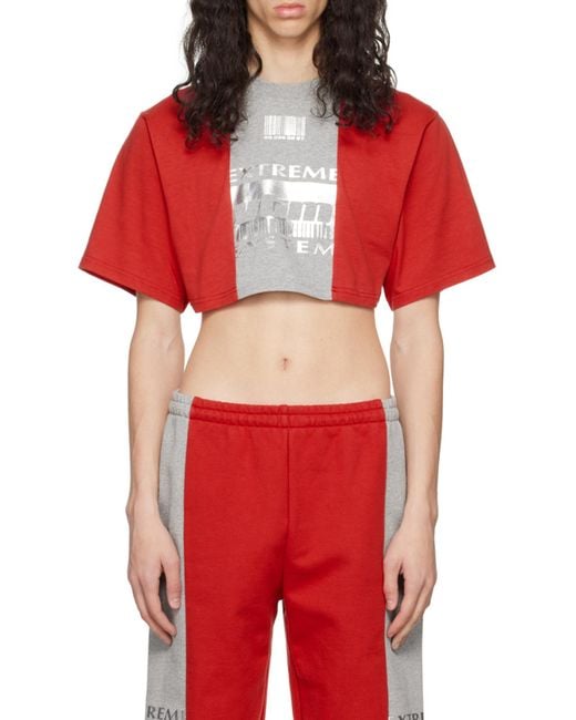VTMNTS Red Logo Short T-Shirt for men